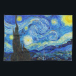 Linge De Cuisine Cool Starry Night Vincent Van Gogh peinture<br><div class="desc">Nuit étoilée par Vincent Van Gogh peinture cool ancien chef-d'oeuvre art fin restauré impressionnisme douleur peinture vibrante couleur saturée belle qualité haute résolution paysage paysage art post décoration</div>