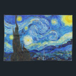 Linge De Cuisine Cool Starry Night Vincent Van Gogh peinture<br><div class="desc">Nuit étoilée par Vincent Van Gogh peinture cool ancien chef-d'oeuvre art fin restauré impressionnisme douleur peinture vibrante couleur saturée belle qualité haute résolution paysage paysage art post décoration</div>