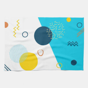 Linge De Cuisine Cool, unique, tendance, urbain, Memphis illustrati
