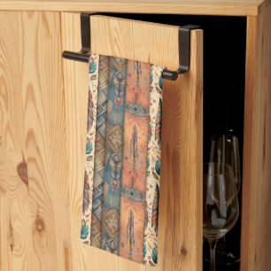 Linge De Cuisine Cool Western BoHo carrelé motif