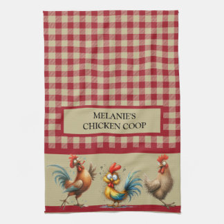 Linge De Cuisine COOP POULET personnalisé - Plaid de Buffalo tan ro