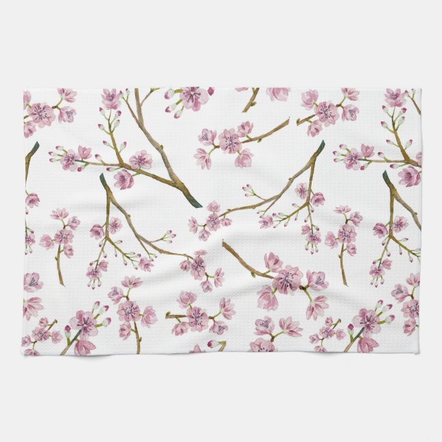 Linge De Cuisine Copie de fleurs de cerisier de Sakura (Horizontal)