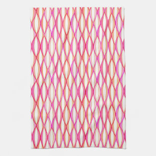 Linge De Cuisine Copie de ruban de la moitié du siècle - corail e