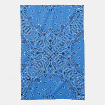 Copie occidentale bleue d'écharpe de Bandana de