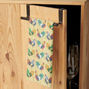 Linge De Cuisine Coq de campagne rétro