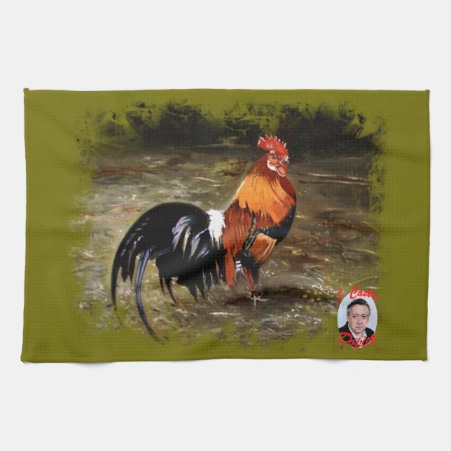 Linge De Cuisine Coq/Gaulois/Rooster (Horizontal)