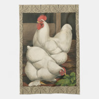 Coq & Hen à l'extérieur Hen House avec frontière b
