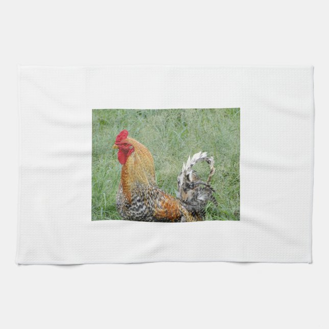 Linge De Cuisine Coqs (Horizontal)