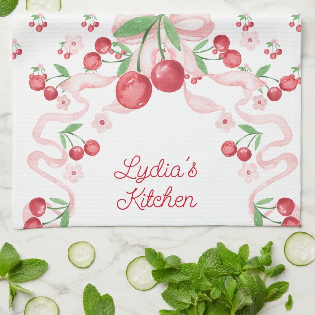 Linge De Cuisine Coquette Cherry (Plié)