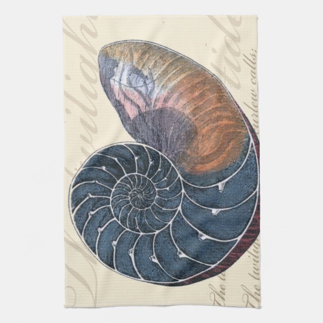 Linge De Cuisine Coquillage romantique (Vertical)