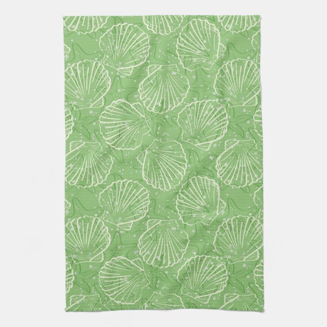 Linge De Cuisine Coquillages d'ensemble (Vertical)