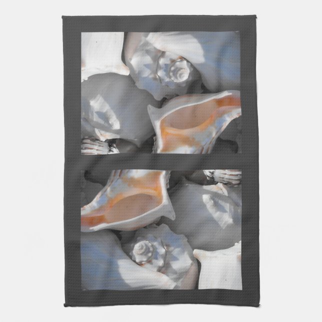 Linge De Cuisine Coquilles de Conque de Près (Vertical)