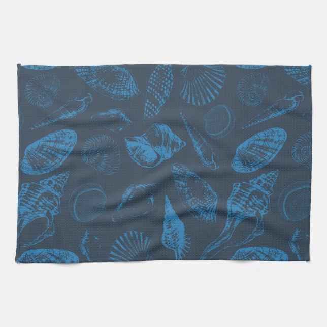 Linge De Cuisine Coquilles marines tropicales (Horizontal)