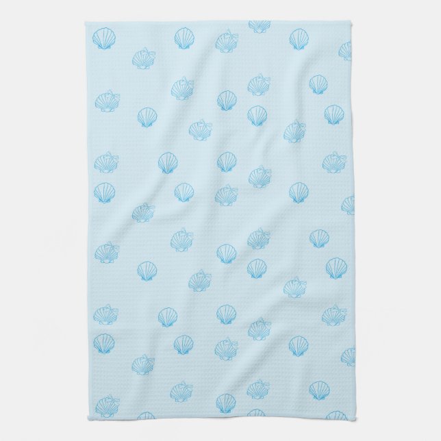 Linge De Cuisine Coquilles Saint-Jacques Contour Minimalisme (Vertical)