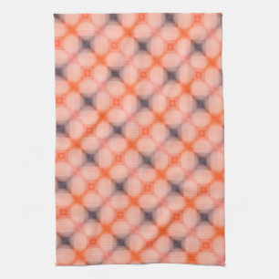 Linge De Cuisine Corail clair et Gris Bleu rayures