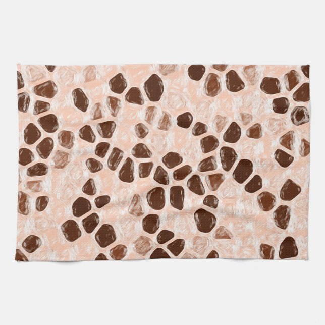 Linge De Cuisine Corail rose Brown (Horizontal)