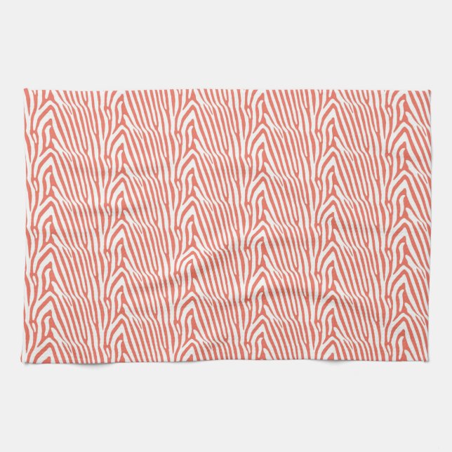LINGE DE CUISINE CORAL ZEBRA STRIPES (Horizontal)