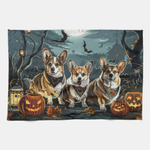 Linge De Cuisine Corgi Halloween Épouvantable