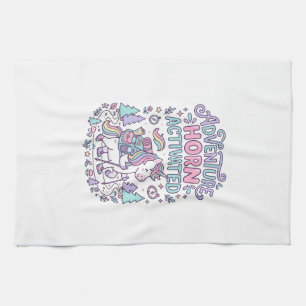 Linge De Cuisine Corne d'Aventure de Licorne Activée Graphique Past