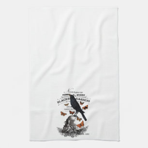 Linge De Cuisine corneille et crâne vintage moderne à halloween