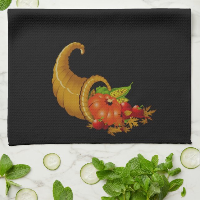 Linge De Cuisine Cornucopie / Corne de abondance (Plié)