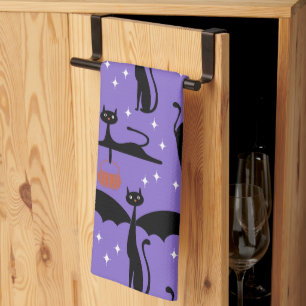 Linge De Cuisine Costumes de fête d'Halloween MCM Minimaliste Chats