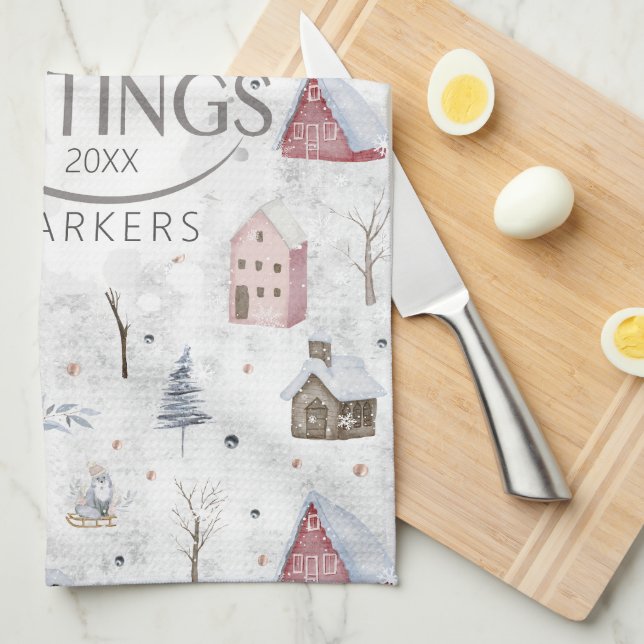 Linge De Cuisine Cosy Home Christmas Pink ID985 (Quart Plié)