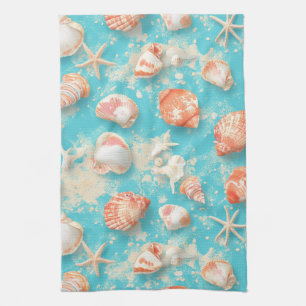 Linge De Cuisine Côtière rustique - Coquillages, Starfish, Reef (11