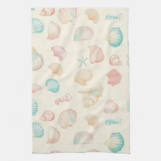 Linge De Cuisine Côtière rustique - Coquillages, Starfish, Reef (22 (Vertical)
