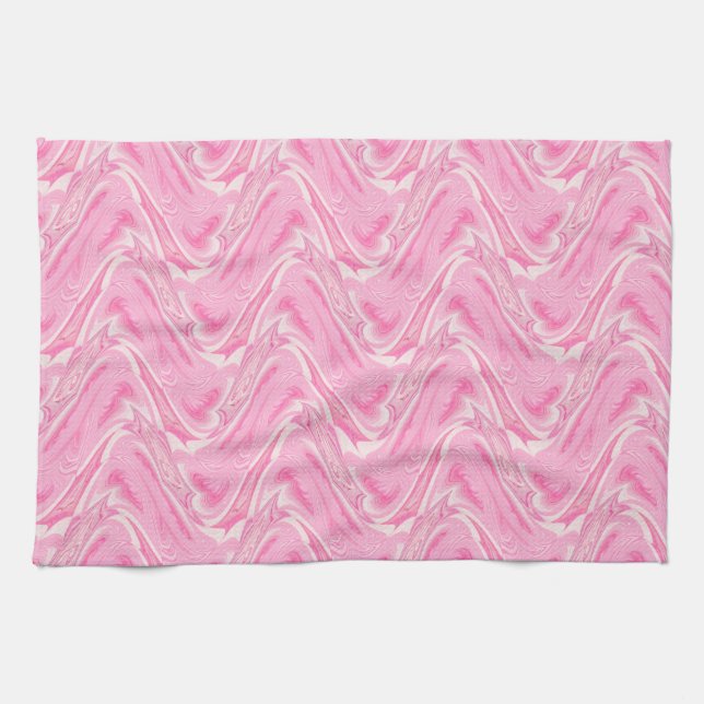 Linge De Cuisine Coton Candy rose Abstrait (Horizontal)