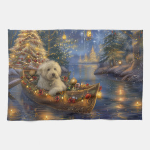 Linge De Cuisine Coton De Tulear Noël Festive Voyage