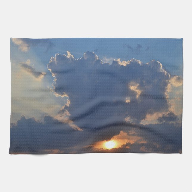 Linge De Cuisine Coucher de soleil avec formation Teacup Cloud par  (Horizontal)