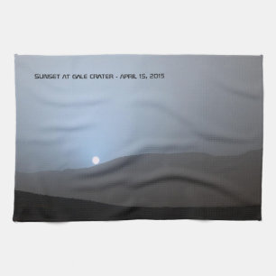 Linge De Cuisine Coucher de soleil bleu martien