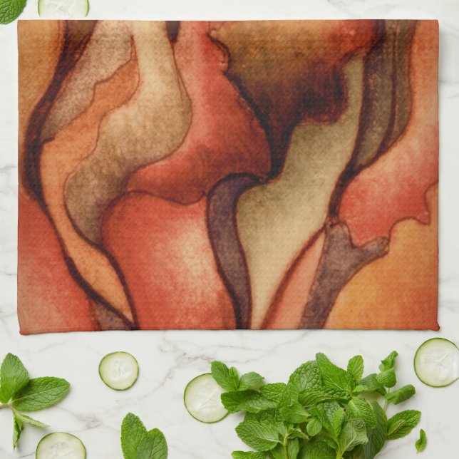 Linge De Cuisine Coucher du soleil de désert de Sonoran de (Plié)