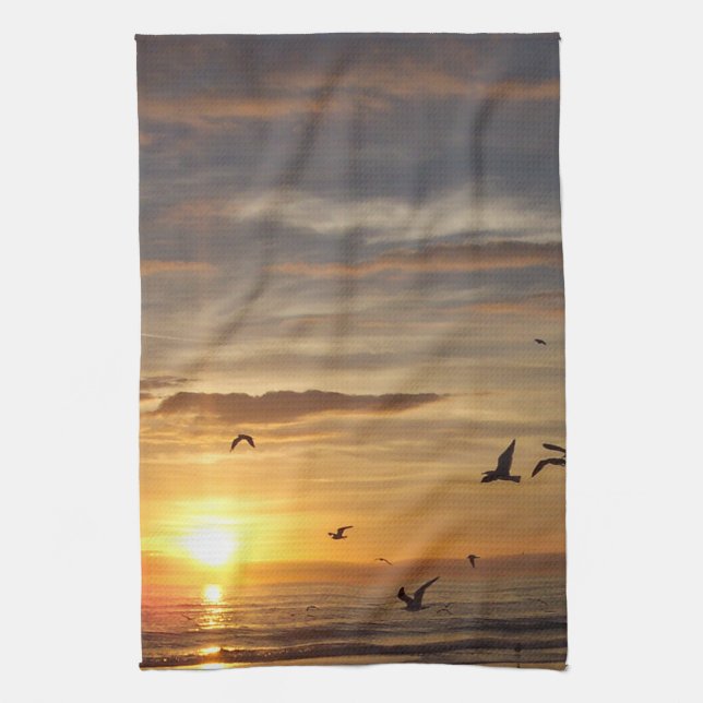 Linge De Cuisine Coucher du soleil de plage de la Floride avec des (Vertical)