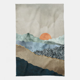 Linge De Cuisine Couches de montagnes texturées avec lueur de couch