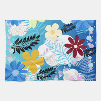Linge De Cuisine Couleur Cute Daisies Ferns Bubbles Clouds Motif