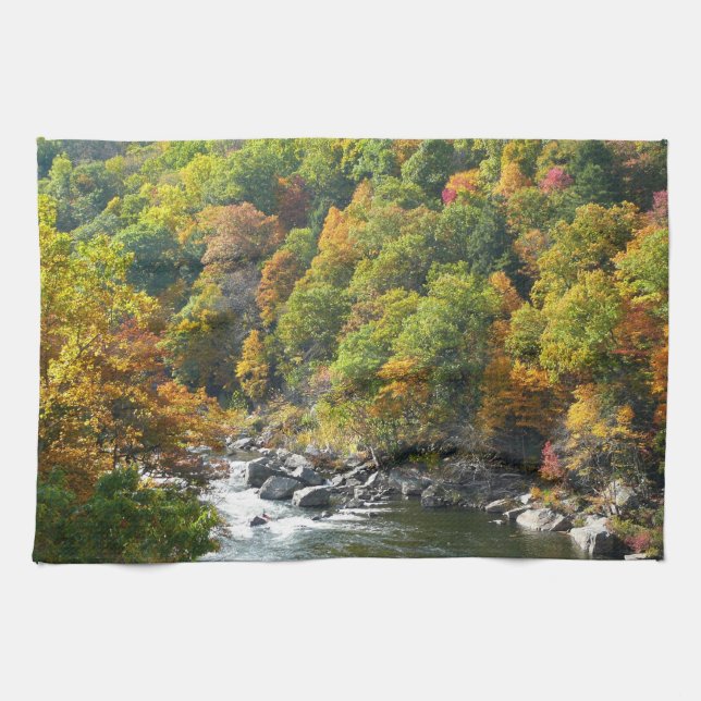 Linge De Cuisine Couleur d'automne dans le parc d'état d'Ohiopyle (Horizontal)