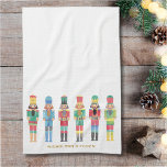 LINGE DE CUISINE COULEUR D'EAU NOËL NUTCRACKERS<br><div class="desc">Illustration de noix d'aquarelle élégante</div>