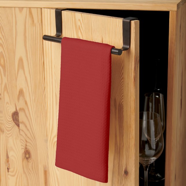 Linge De Cuisine Couleur solide rouge Crimson (Pliage en tiers)