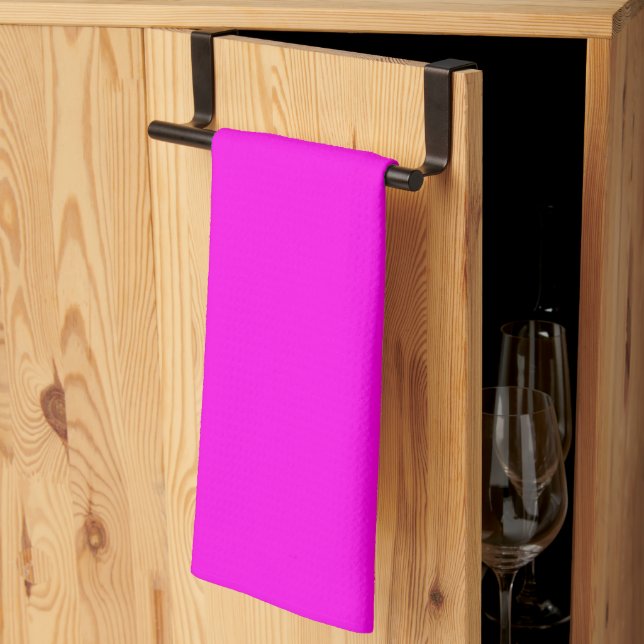 Linge De Cuisine Couleur unie Magenta vif (Pliage en tiers)