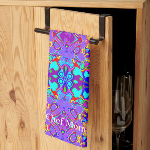 Linge De Cuisine Couleurs Abstraites Vibrantes Et Audacieuses Motif