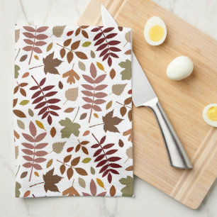 Linge De Cuisine Couleurs d'automne du Motif rpt Feuille déchiré su