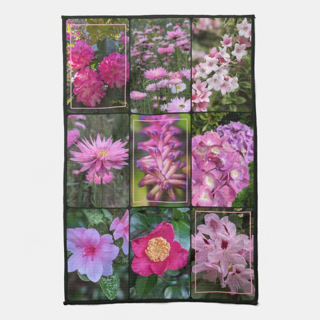 Linge De Cuisine Couleurs de la Nature - Fleurs Roses (Vertical)