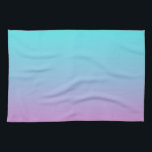 Linge De Cuisine Couleurs de sirène dégradé rose pourpre aquombre<br><div class="desc">Couleurs de sirène dégradé violet rose aqua ombre accessoires maison. Accessoires de salle de couleurs Mermaid</div>