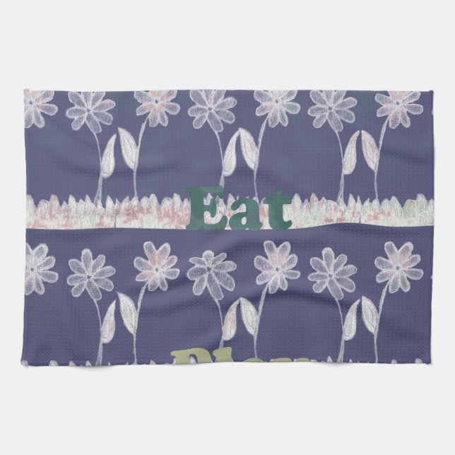 Linge De Cuisine Couleurs du Baby shower bleu amour (Horizontal)