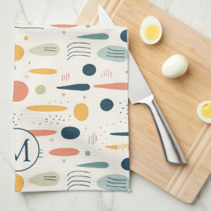 Linge De Cuisine Couleurs pastel abstraites minimales personnalisée