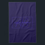 Linge De Cuisine Couleurs violettes profondes modernes | Nom et mon<br><div class="desc">Nom ou marque monogrammed moderne.</div>