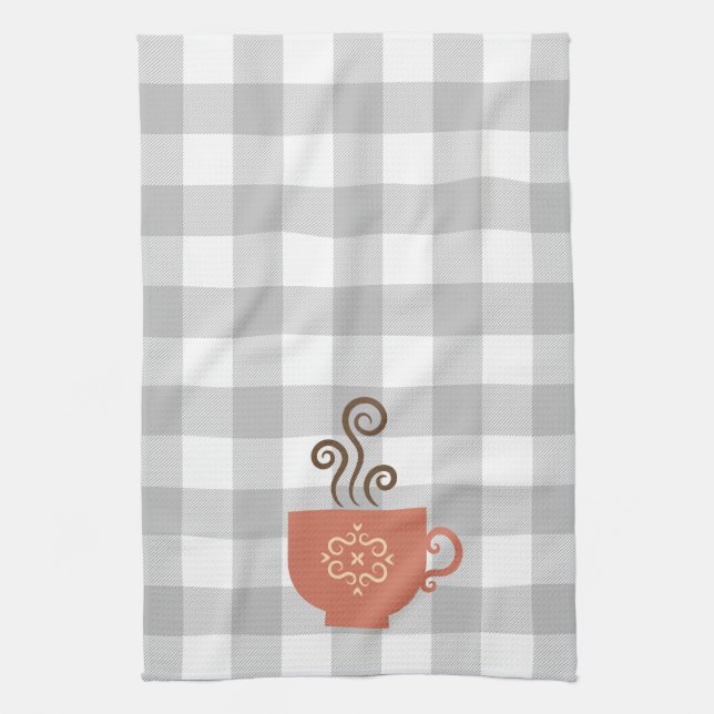 Linge De Cuisine Coupe de café ou de thé sur la couche de buffle gr (Vertical)
