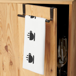 Linge De Cuisine Coupe de Java noir blanc